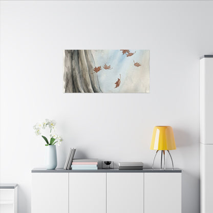 Ma Silk Drape Canvas Art - Japandi Watercolor