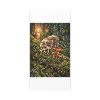 Spring Wild Mushrooms Herbarium Canvas Art | Rustic Decor