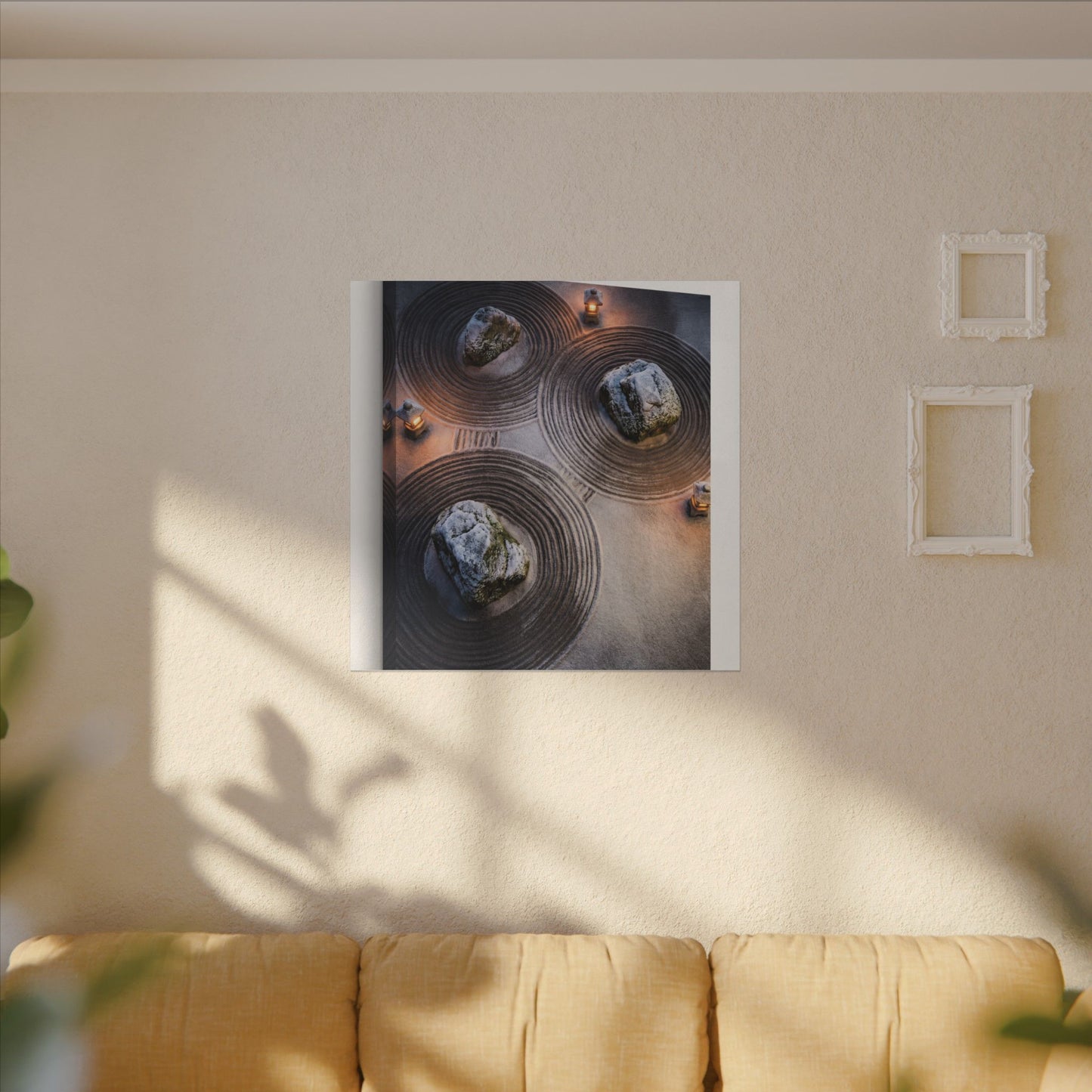 Candlelight Rock Garden Canvas Art - Japandi Ma