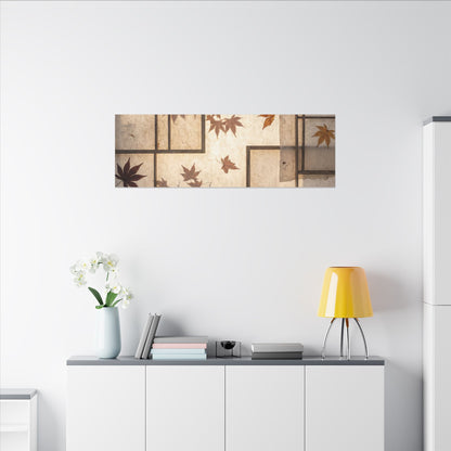 Shoji Screen Japanese Pattern Canvas Art | Neutral Japandi Art