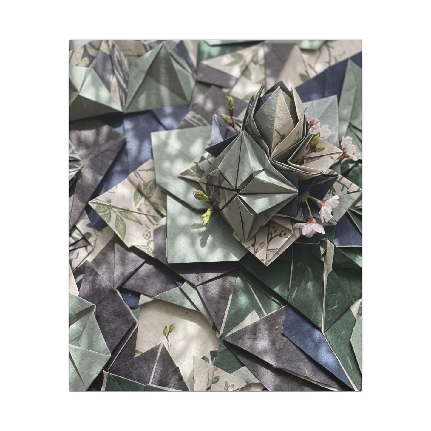 Shibui Paper Fold Canvas Art - Japandi Japanese Pattern