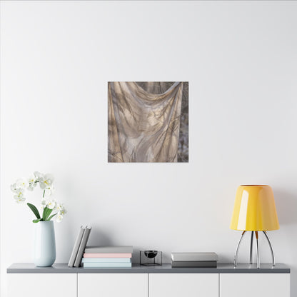 Ma Silk Drape Canvas Art - Japandi Japanese Pattern