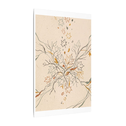 Warm Shadow Play Canvas Art - Minimal Line Japandi