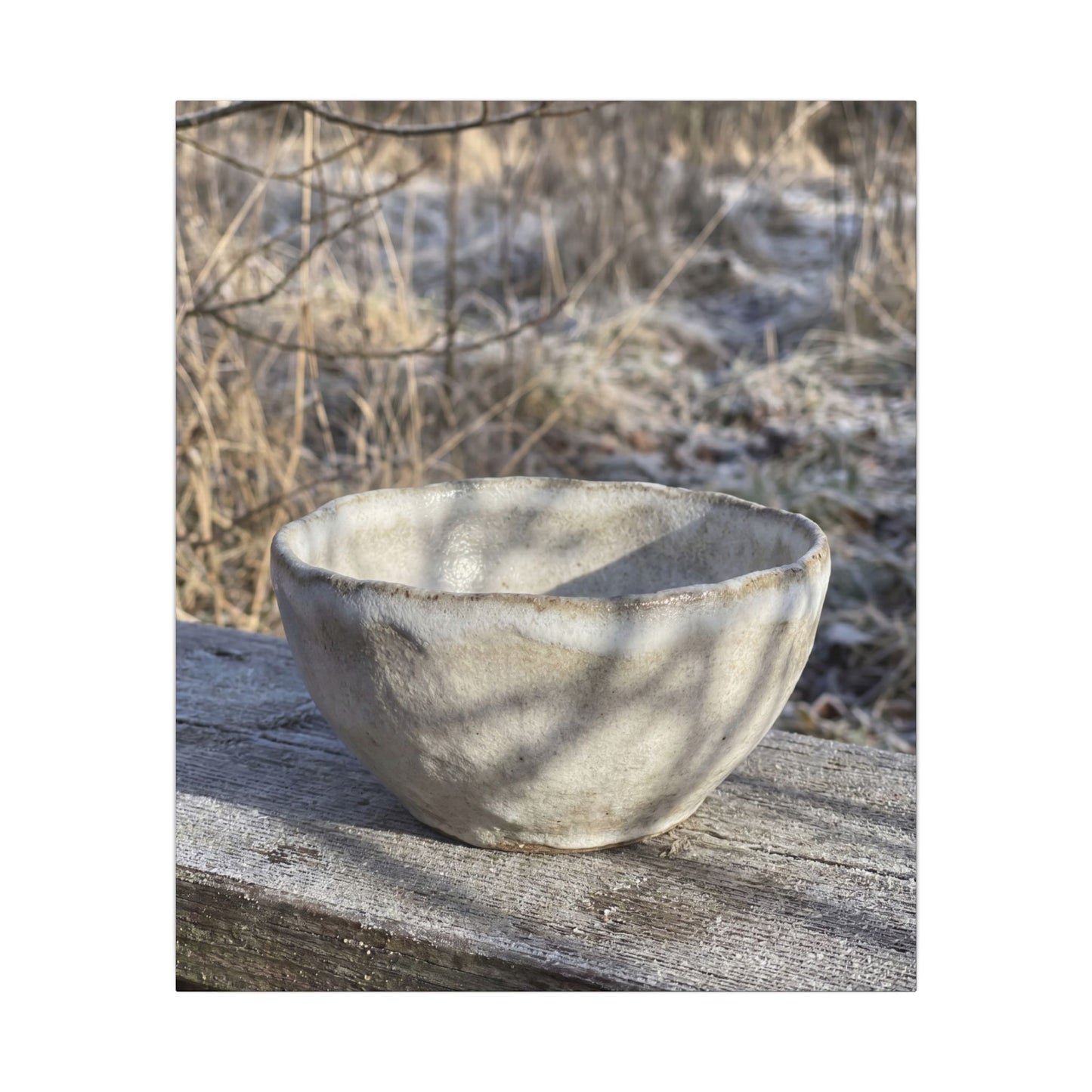 Dappled Ceramic Bowl Canvas Art - Japandi Fukinsei