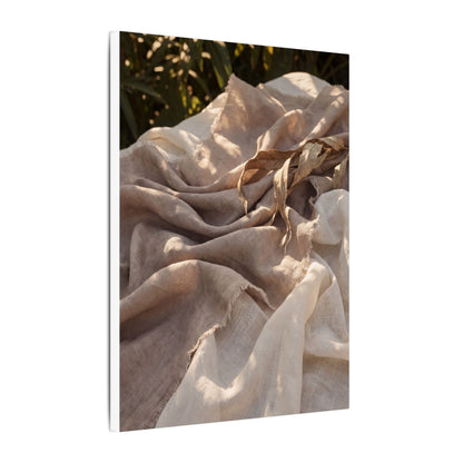 Silk Drape Summer Canvas Art | Japandi Neutral Design