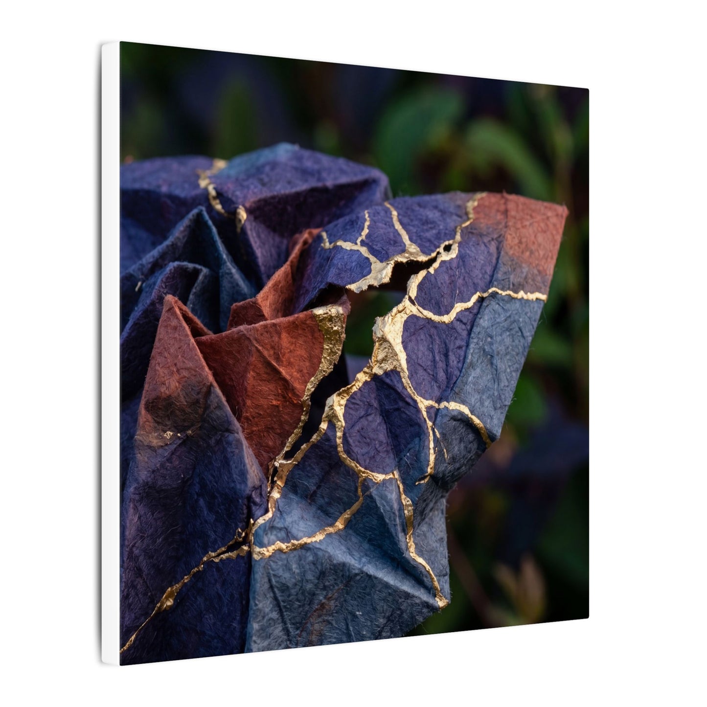 Philosophical Paper Fold Canvas Art - Gold Vein Kintsugi