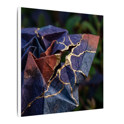Philosophical Paper Fold Canvas Art - Gold Vein Kintsugi