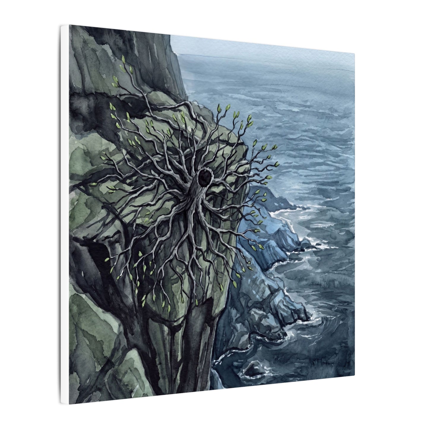Pine Tree Spring Canvas Art | Japandi Neutral Design