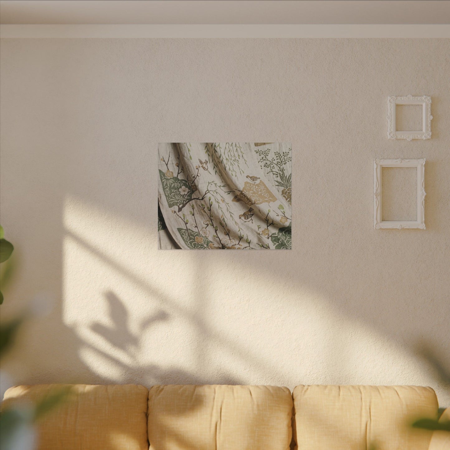 Silk Drape Canvas Art | Spring Japandi Japanese Pattern Art