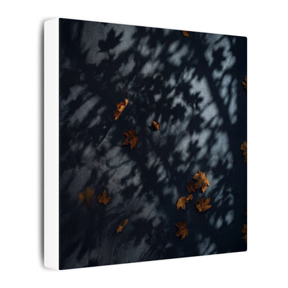 Autumn Shadow Play Shadow Zen Canvas Art | Atmospheric Decor