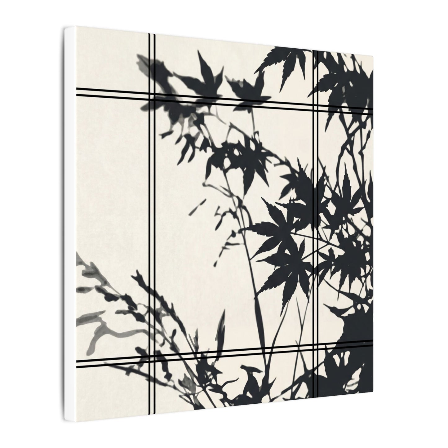 Shoji Screen Canvas Art | Summer Japandi Minimal Line Art
