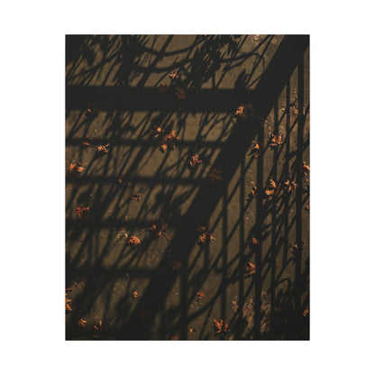 Shadow Play Canvas Art | Autumn Dark Japandi Moody Minimal Art