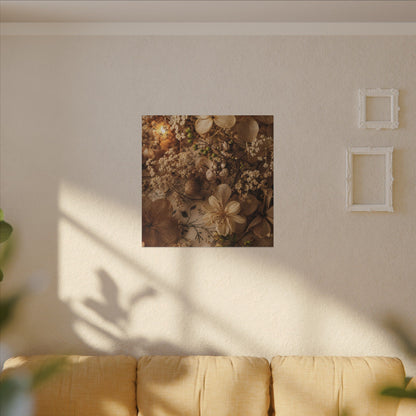 Spring Dried Flowers Japanese Pattern Canvas Art | Earthy Decor
