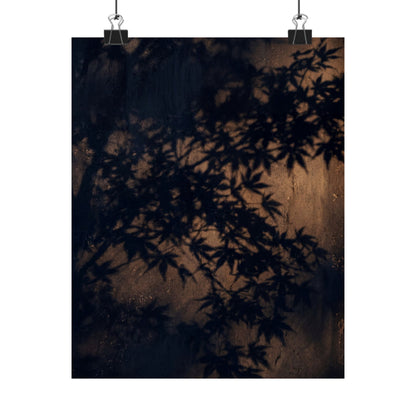 Shadow Play Shadow Zen Wall Art Print | Atmospheric Dark Japandi Art