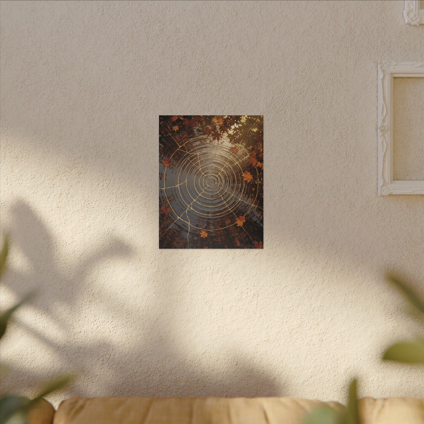 Artful Water Ripple Canvas Art - Gold Vein Kintsugi