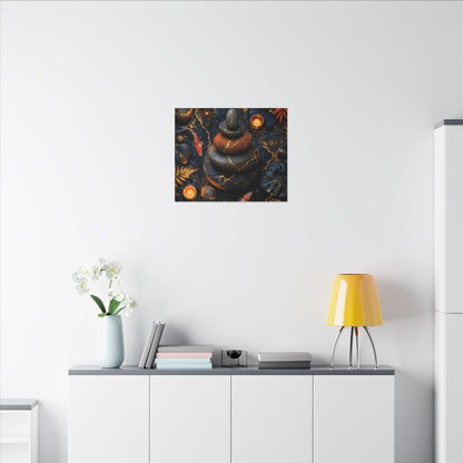 Summer River Stones Gold Vein Canvas Art | Resilient Decor