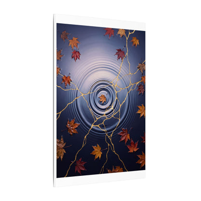 Kintsugi Water Ripple in Dawn | Gold Vein Canvas Art
