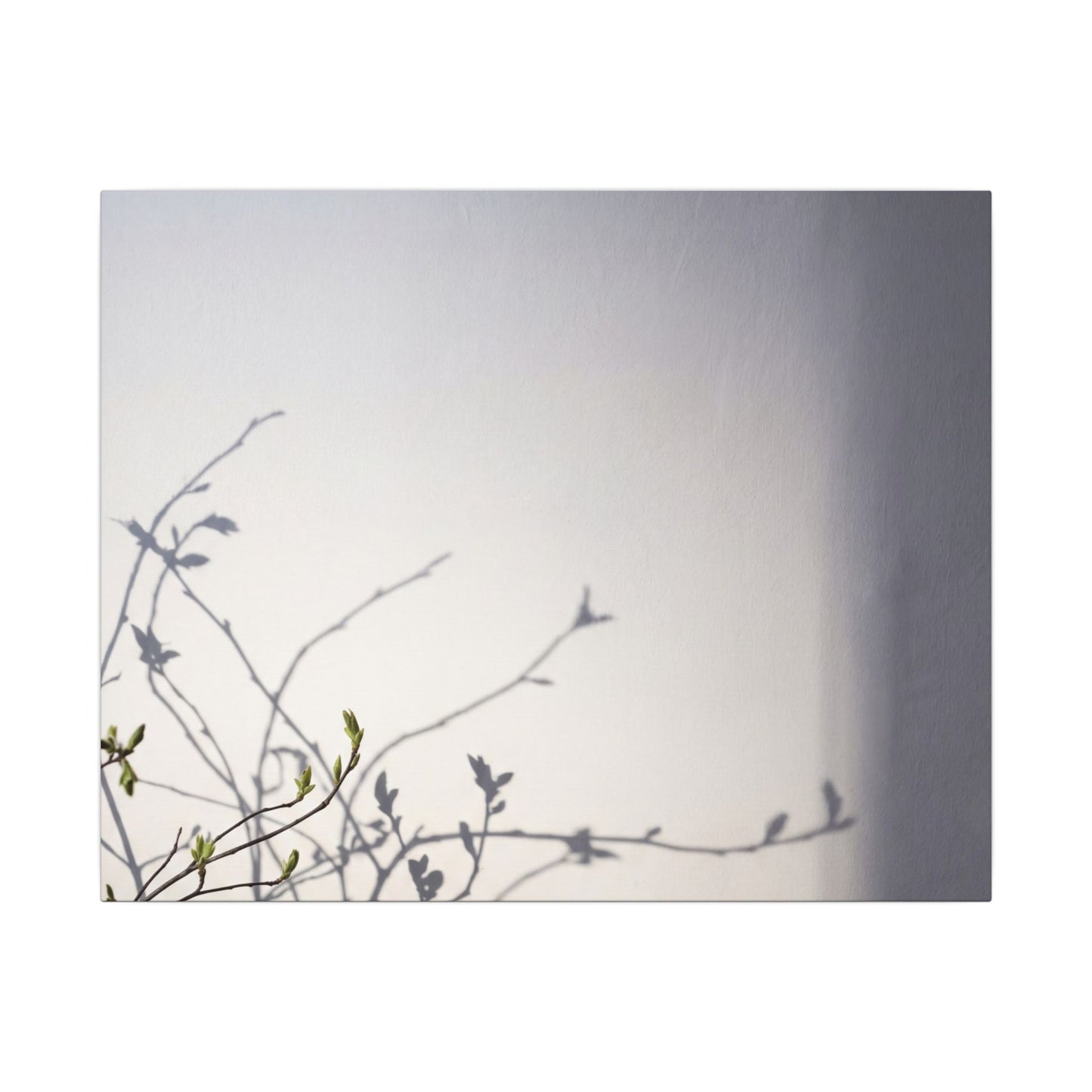 Japandi Shadow Play in Dawn | Japanese Pattern Canvas Art