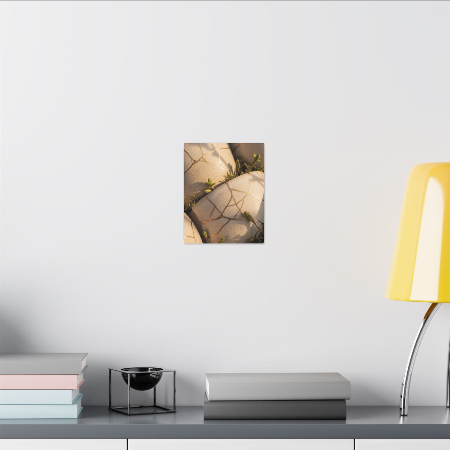 Spring Broken Pottery Gold Vein Canvas Art | Beautiful Decor