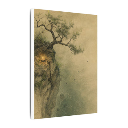 Spring Pine Tree Minimal Line Canvas Art | Earthy Decor