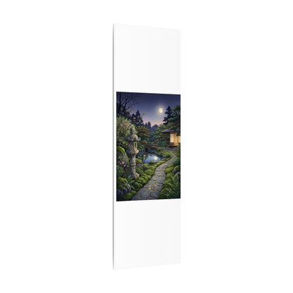 Spring Moonlit Garden Gold Vein Canvas Art | Resilient Decor