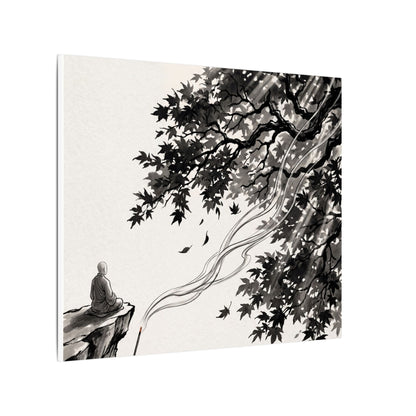 Serene Incense Smoke Canvas Art - Ukiyo E Inspired Zen