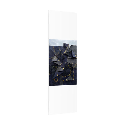 Beautiful Paper Fold Canvas Art - Crackle Gold Kintsugi