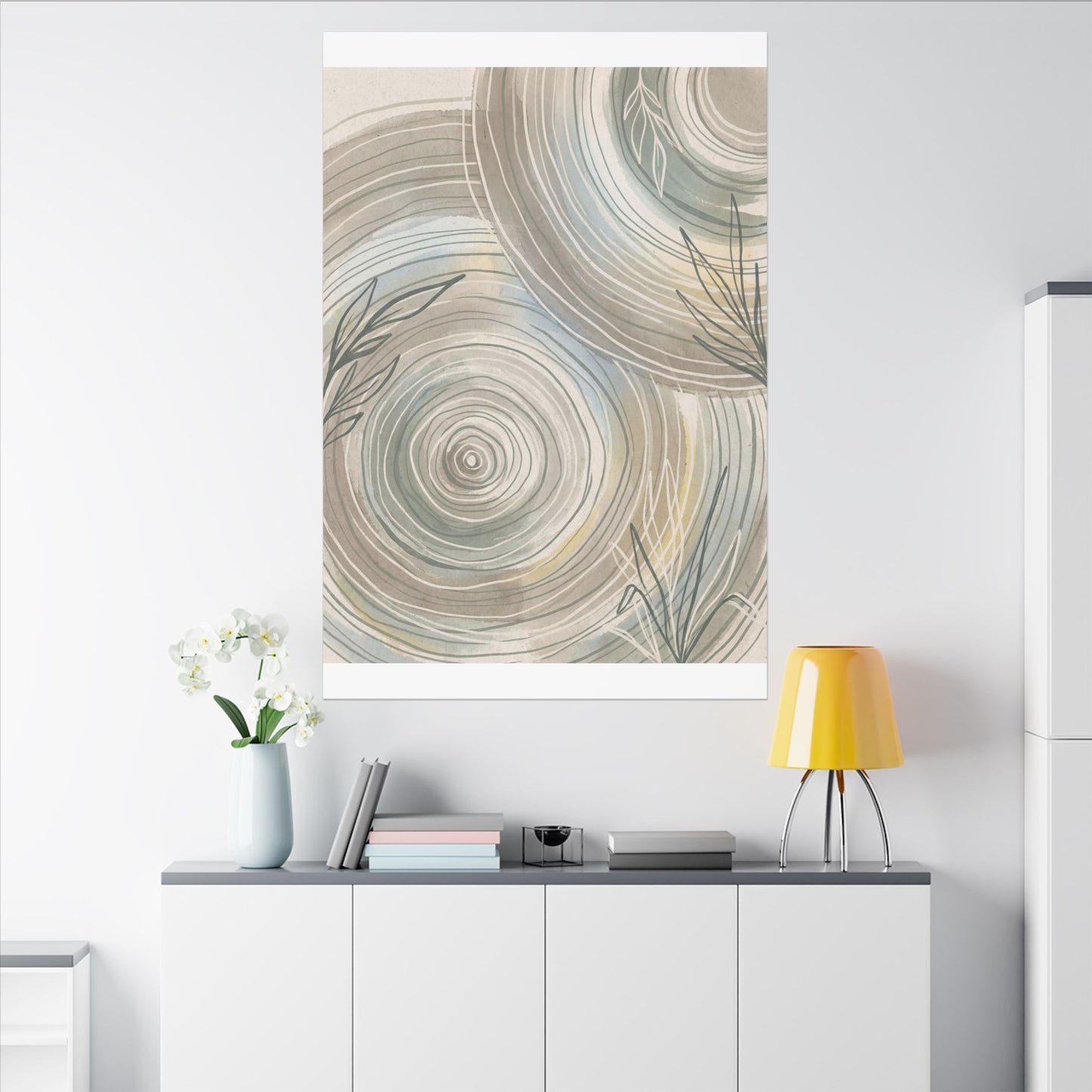Kanso Water Ripple Canvas Art - Japandi Minimal Line