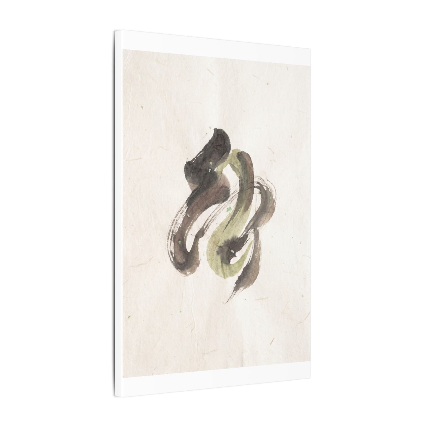 Ink Brushstroke Canvas Art | Spring Japandi Japanese Pattern Art