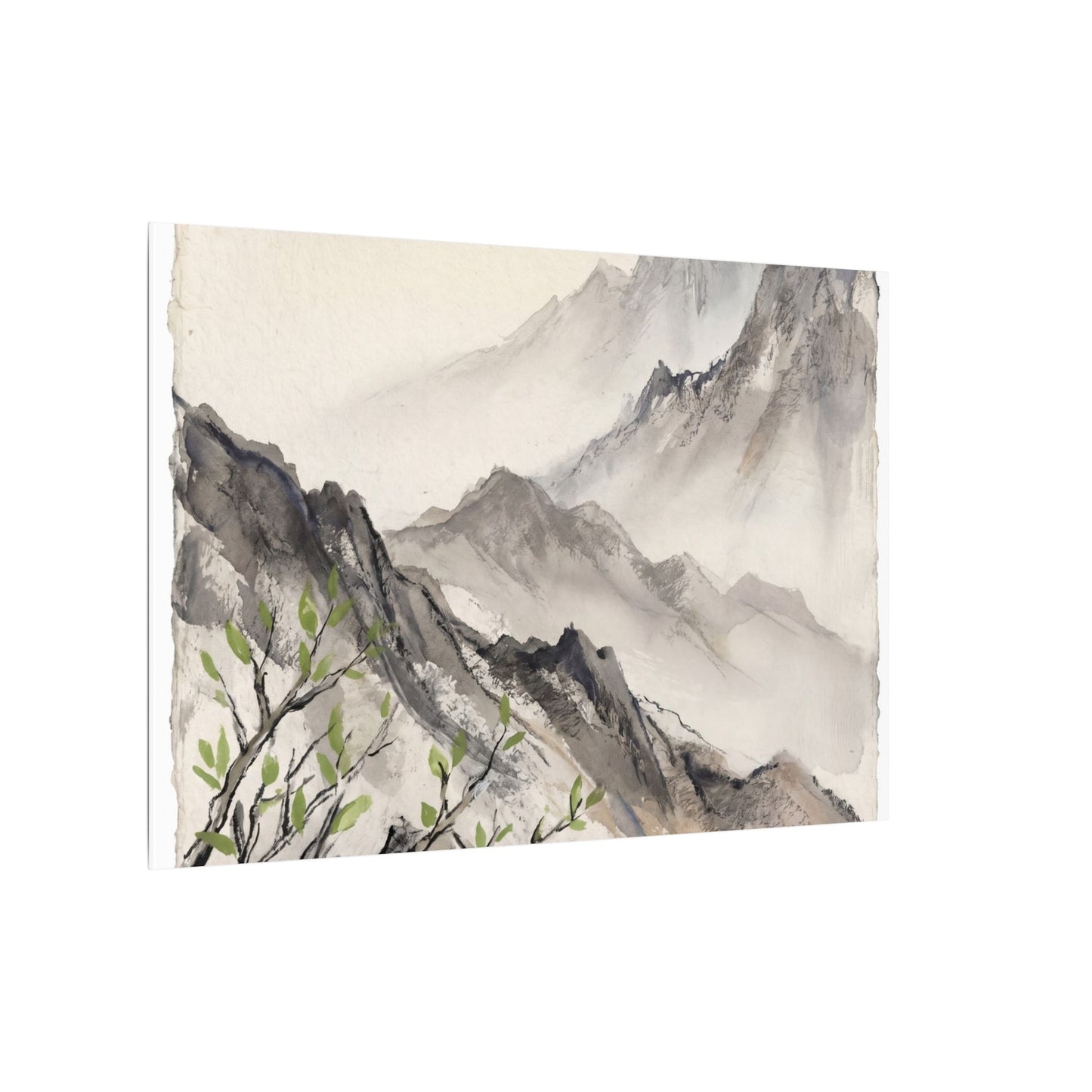 Spring Mountain Mist Texture Canvas Art | Warm Decor