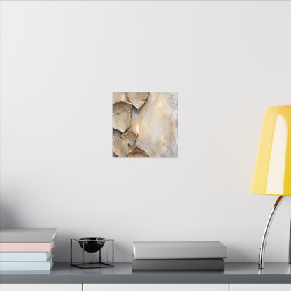 Broken Pottery Winter Canvas Art | Japandi Warm Design