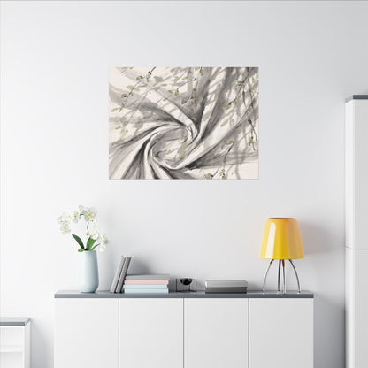 Silk Drape Spring Canvas Art | Zen Contemplative Design
