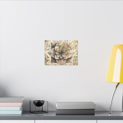 Warm Paper Fold Canvas Art - Watercolor Japandi