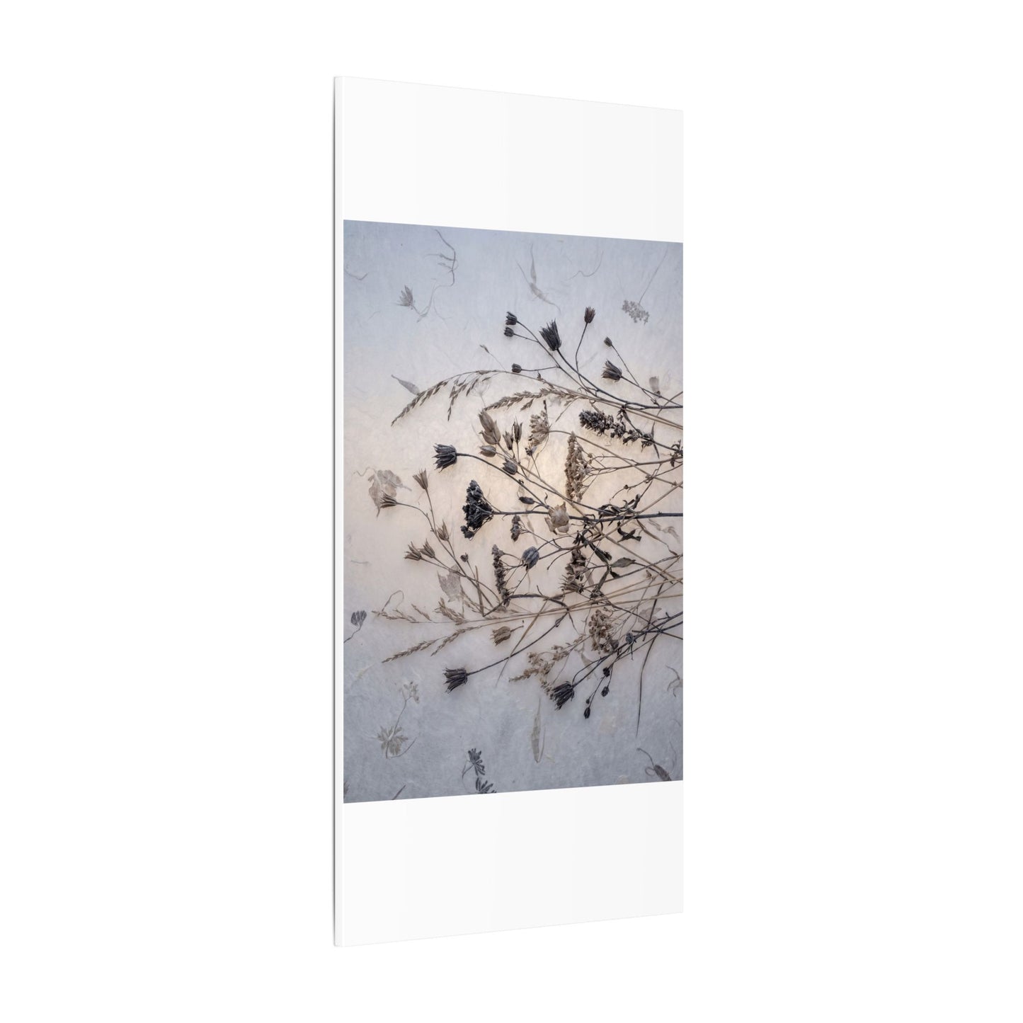 Elegant Dried Flowers Canvas Art - Japanese Pattern Japandi