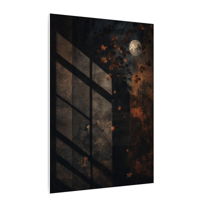 Sophisticated Shadow Play Canvas Art - Dark Texture Dark Japandi