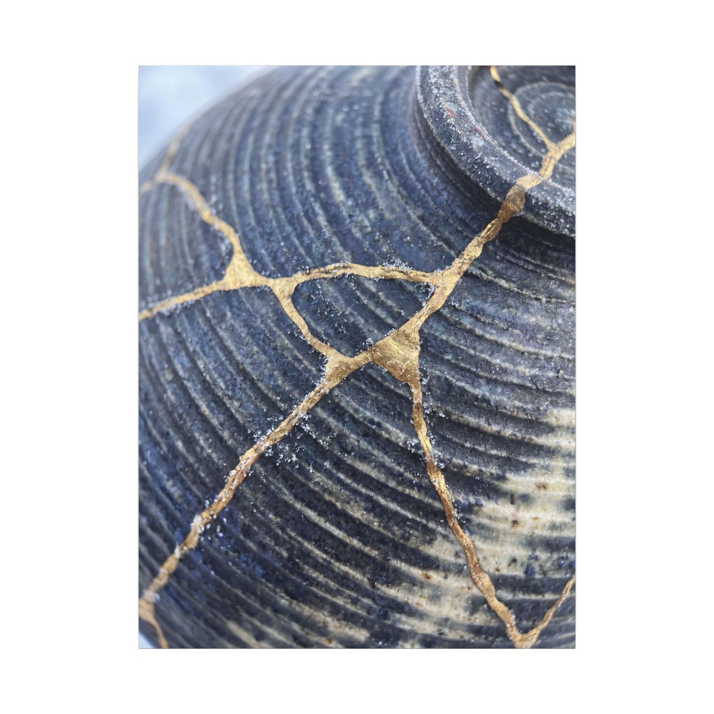 Shibui Water Ripple Canvas Art - Kintsugi Gold Repair