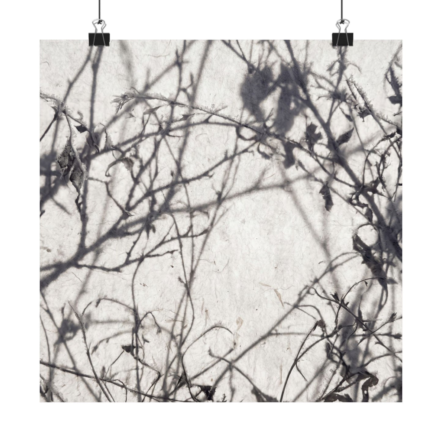 Shadow Play Wall Art Print | Winter Japandi Japanese Pattern Art