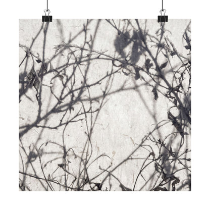 Shadow Play Wall Art Print | Winter Japandi Japanese Pattern Art