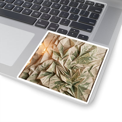 Paper Fold Summer Sticker | Japandi Earthy Design Art Print