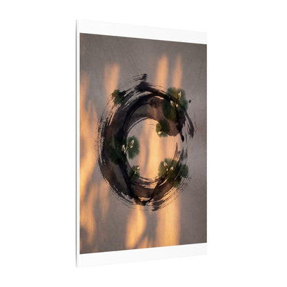 Ink Brushstroke Spring Canvas Art | Dark Japandi Bold Design
