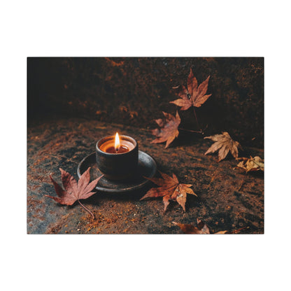 Dark Japandi Rust Patina in Candlelight | Shadow Zen Canvas Art Art Print