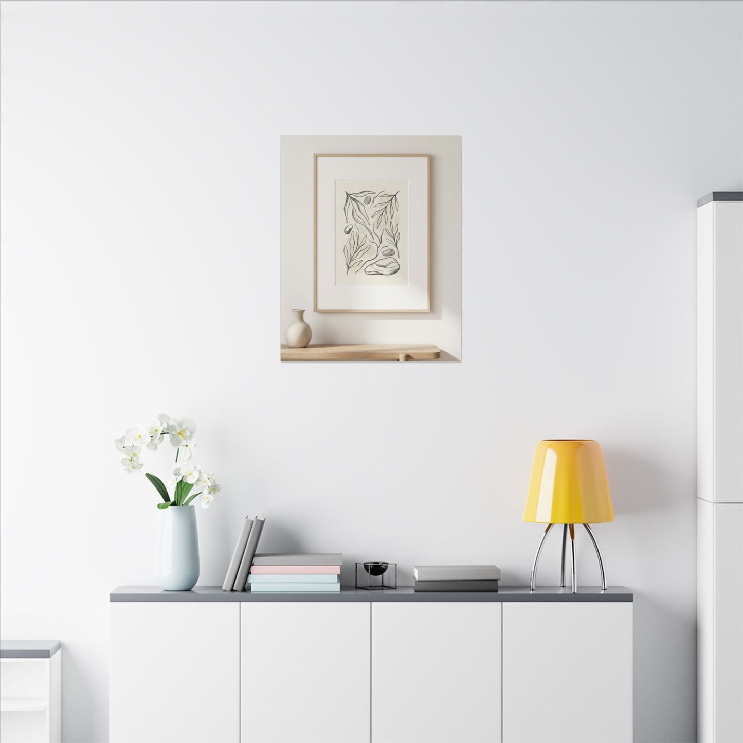 Japandi Charcoal Canvas Art
