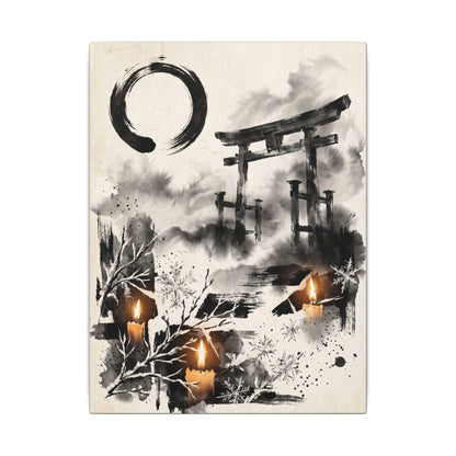 Candlelight Torii Gate Canvas Art - Zen Datsuzoku