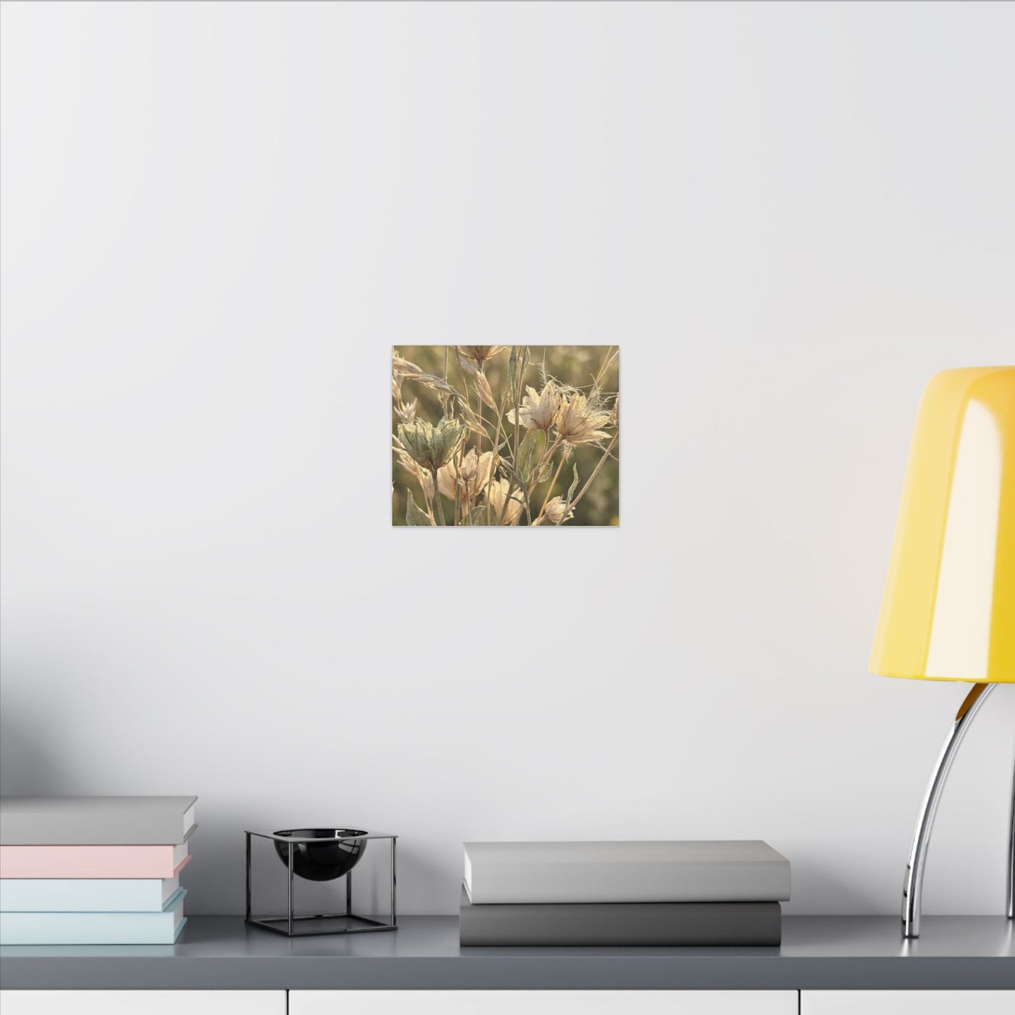 Summer Dried Flowers Minimal Line Canvas Art | Cozy Decor