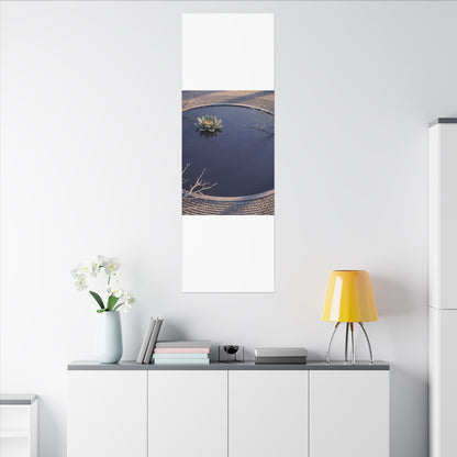 Lotus Flower Canvas Art | Winter Zen Karesansui Art