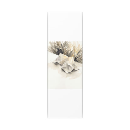 Paper Fold Watercolor Canvas Art | Warm Japandi Art
