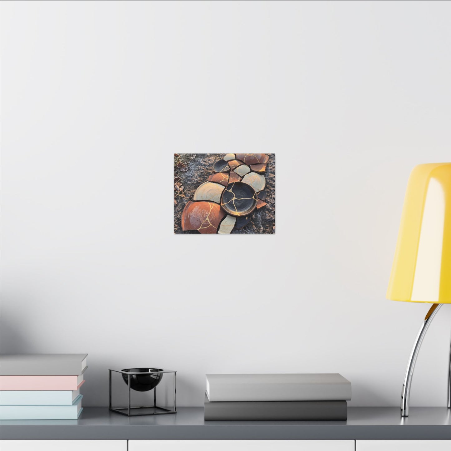 Winter Broken Pottery Gold Vein Canvas Art | Beautiful Decor