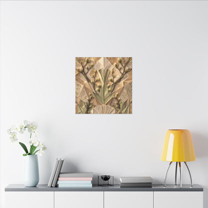 Kanso Paper Fold Canvas Art - Japandi Japanese Pattern