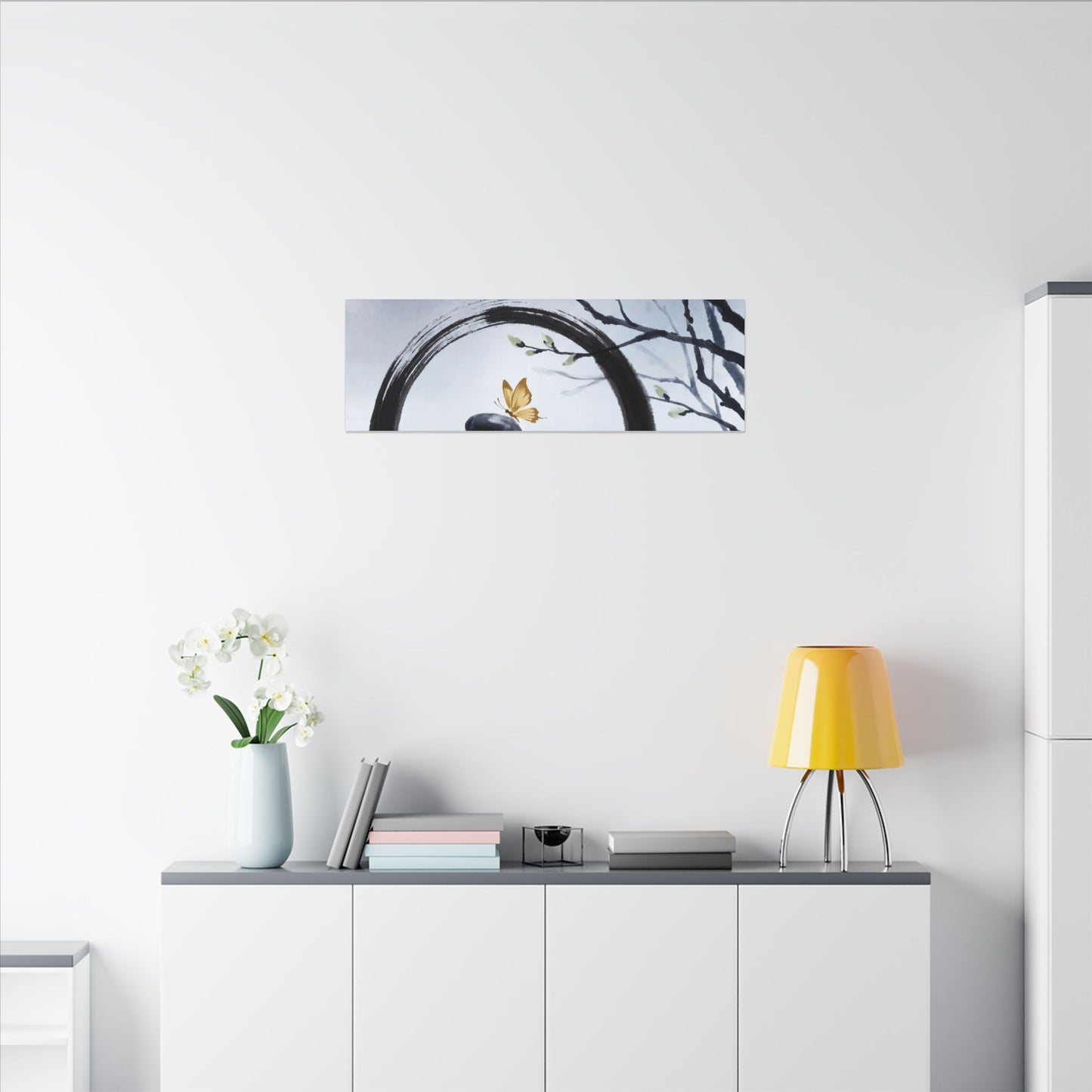 River Stones Spring Canvas Art | Zen Peaceful Design