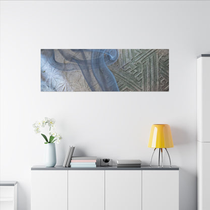 Spring Incense Smoke Japanese Pattern Canvas Art | Neutral Decor